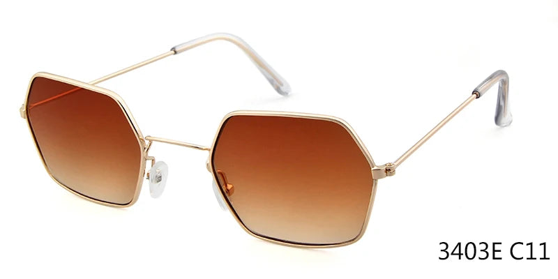 Newest Sunglasses Women Mens Small Hexagon Frame lunette SunGlasses