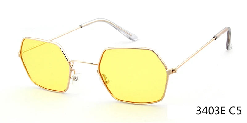 Newest Sunglasses Women Mens Small Hexagon Frame lunette SunGlasses