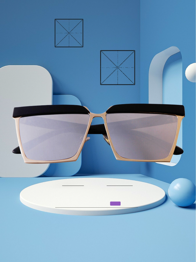 Full-frame metal glasses, fashionable, classic, versatile, business casual style