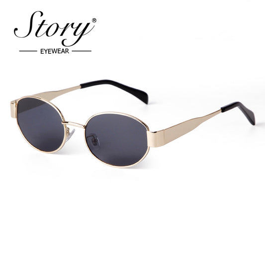 2024 New Women'S Sunglasses, Retro Oval Sunglasses  UV protection, Street Style Cat Eye Personalized  Sunglasses