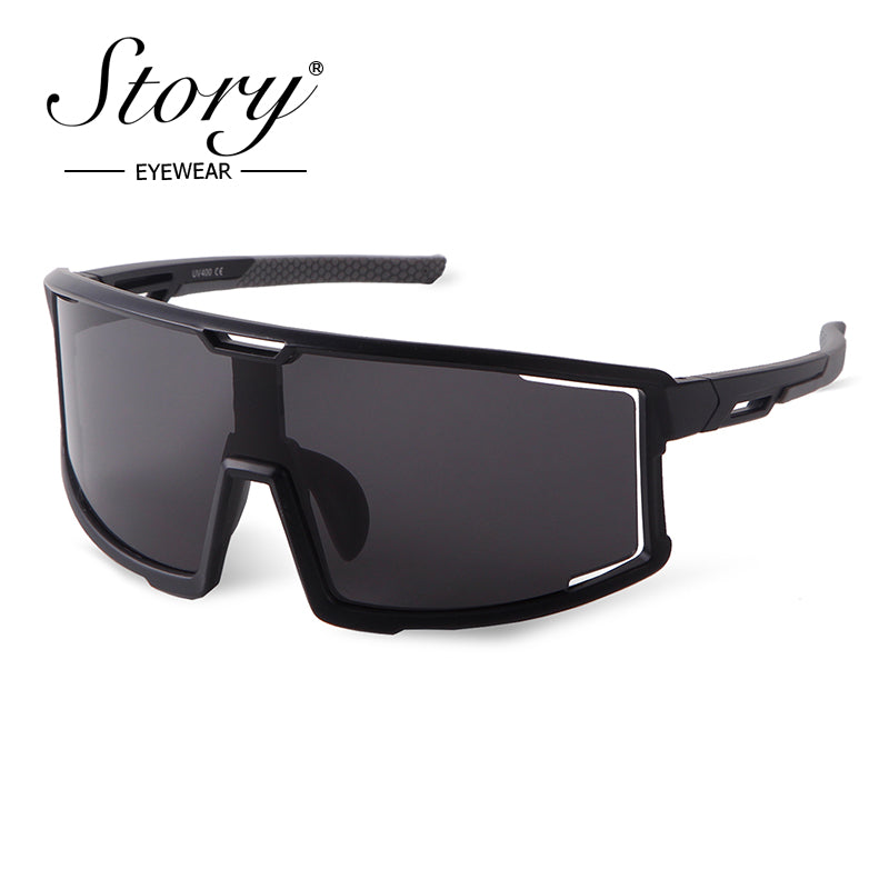 Men's &women's outdoor cycling sports glasses, colorful trendy large frame sunglasses, windproof sunglasses