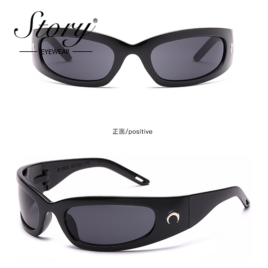 2024 New Trendy Colorful Reflective Glasses,Fashion Cross Mirror Sunglasses,Outdoor Unisex Cycling Sports Sunglasses