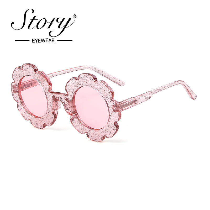 New Fashion Children's Cartoon Cute Fashion Style Sunflower Sunglasses Sunshade Versatile Children's Sunglasses