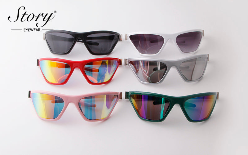 2024 New Celebrity Same Style Fashion Cat Eye Trendy Sunglasses Outdoor Cycling Personalized Fashion Sports Goggles