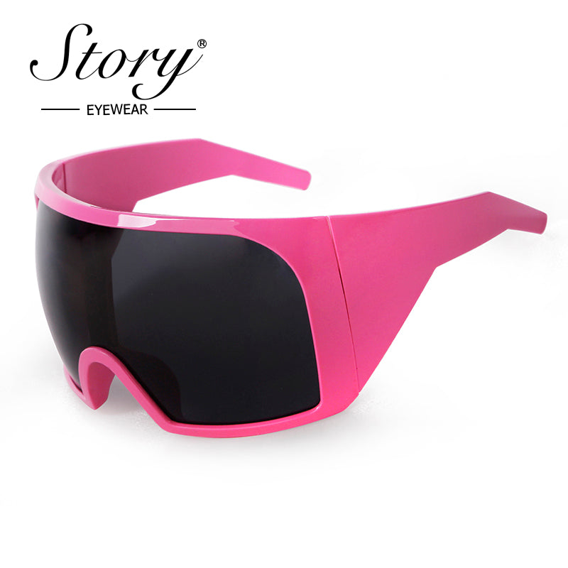2024 Outdoor Sports Cycling conjoined Colorful Windproof Sunglasses,Fashion Personality