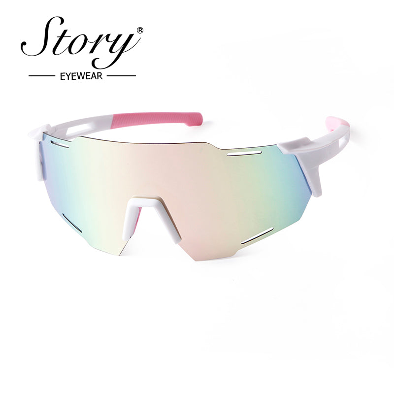 2024 New Outdoor Cycling Windproof  Frameless Sunglasses,Fashion Color Film Polarized Running Sports Glasses,Unisex Outdoor Sandproof Bicycle Glasses