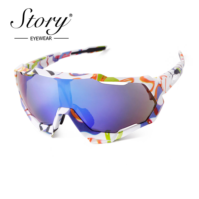 2024 New Men's and Women's Cycling Sports Sunglasses,Driving Glasses Anti UV  Reflective Glasses,
