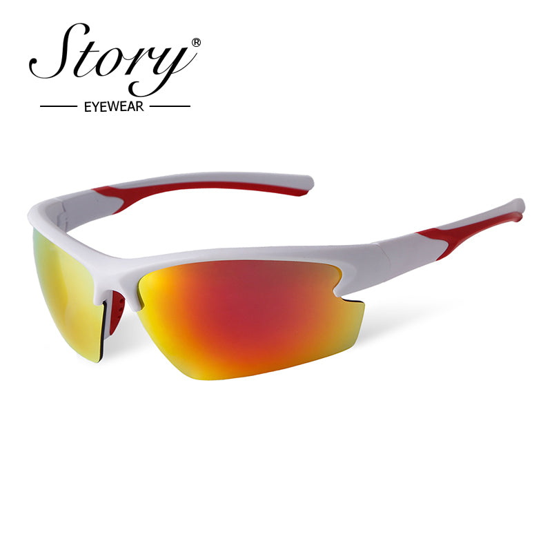 Fashionable all-in-one Reflective Sunglasses, European and American trends,Personalized Color film sports mirrors,Large Frame Windshields
