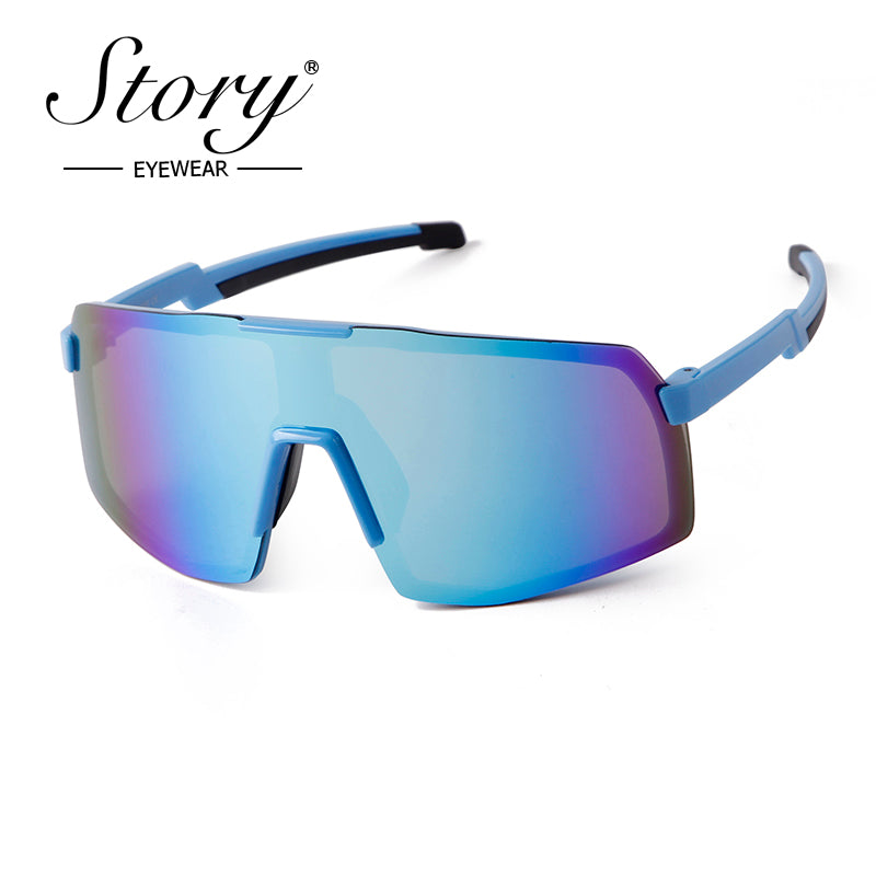 Outdoor Sports Glasses, Colorful Large Frame Sunglasses, Eye Protection Sunglasses, Women & Men