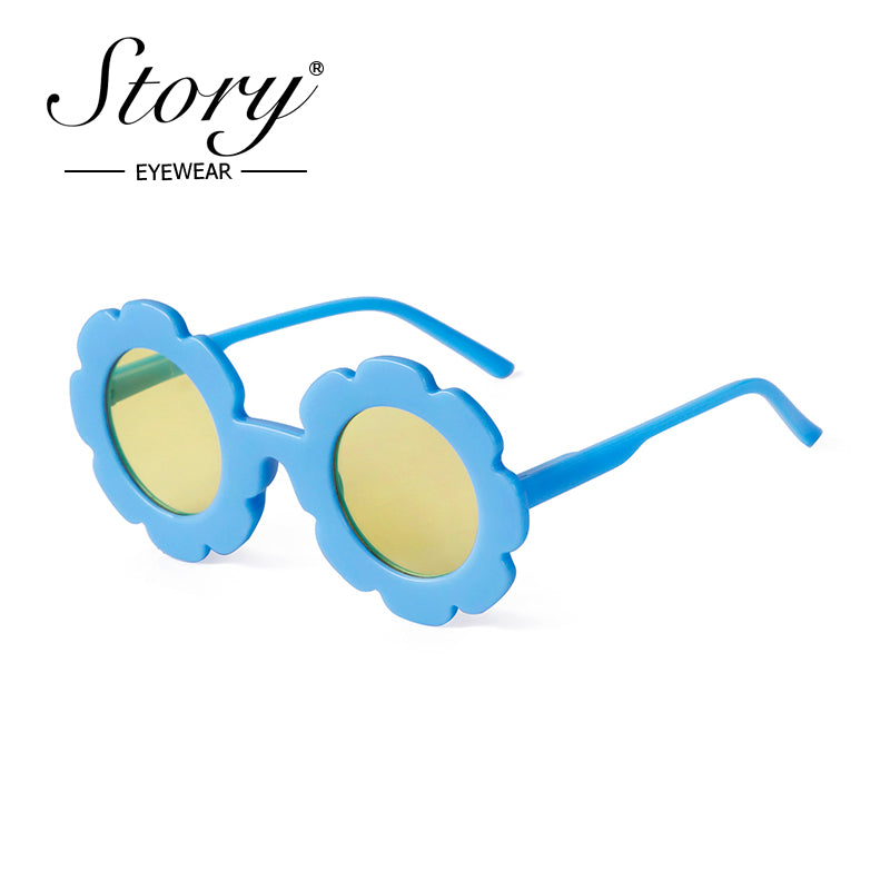 New Fashion Children's Cartoon Cute Fashion Style Sunflower Sunglasses Sunshade Versatile Children's Sunglasses
