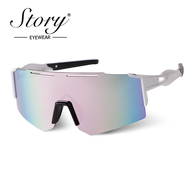 2024 New cycling sunglasses, sports sunglasses, windproof and trendy outdoor sports glasses