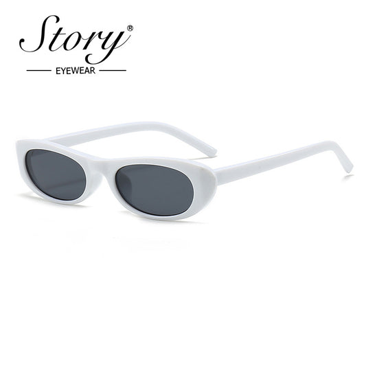 Fashion Versatile  Elliptical Sunglasses 2024 Personalized Small Frame  Sunglasses