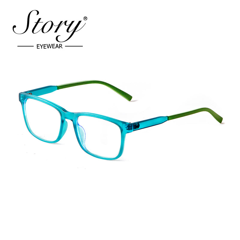 2024 New Fashion Versatile Frame Multi color Anti Blue Light Children's Flat Mirror Campus Trend High Quality Optical Glasses