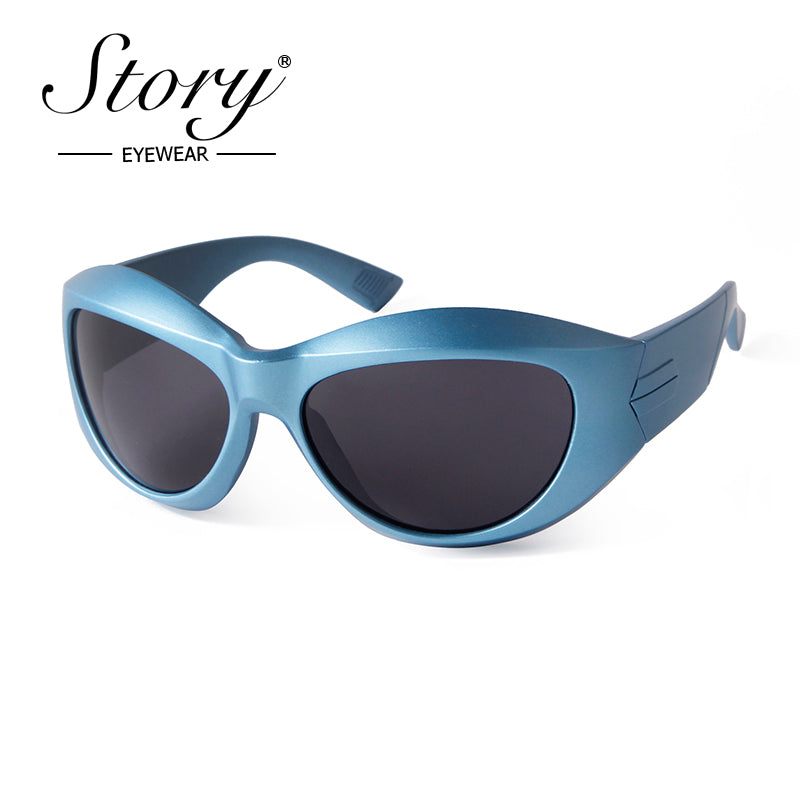 2024 Hot Selling Large Frame Sunglasses for Men, Steampunk Style, Sports Sunshade, Cycling Sunglasses
