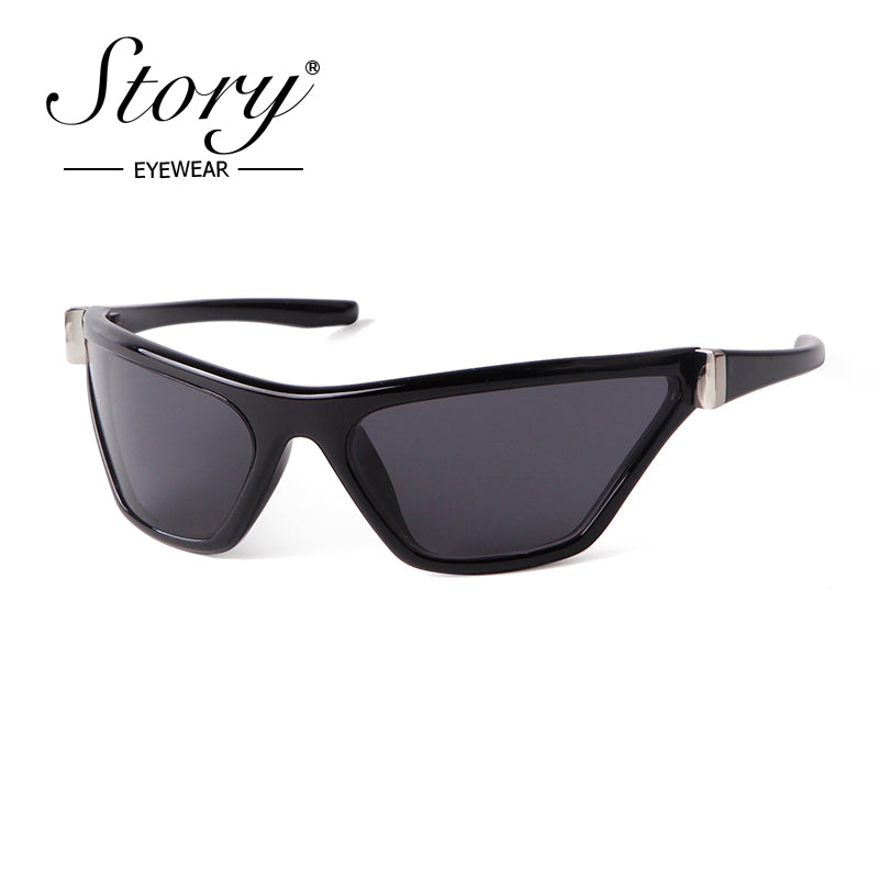 2024 New Celebrity Same Style Fashion Cat Eye Trendy Sunglasses Outdoor Cycling Personalized Fashion Sports Goggles