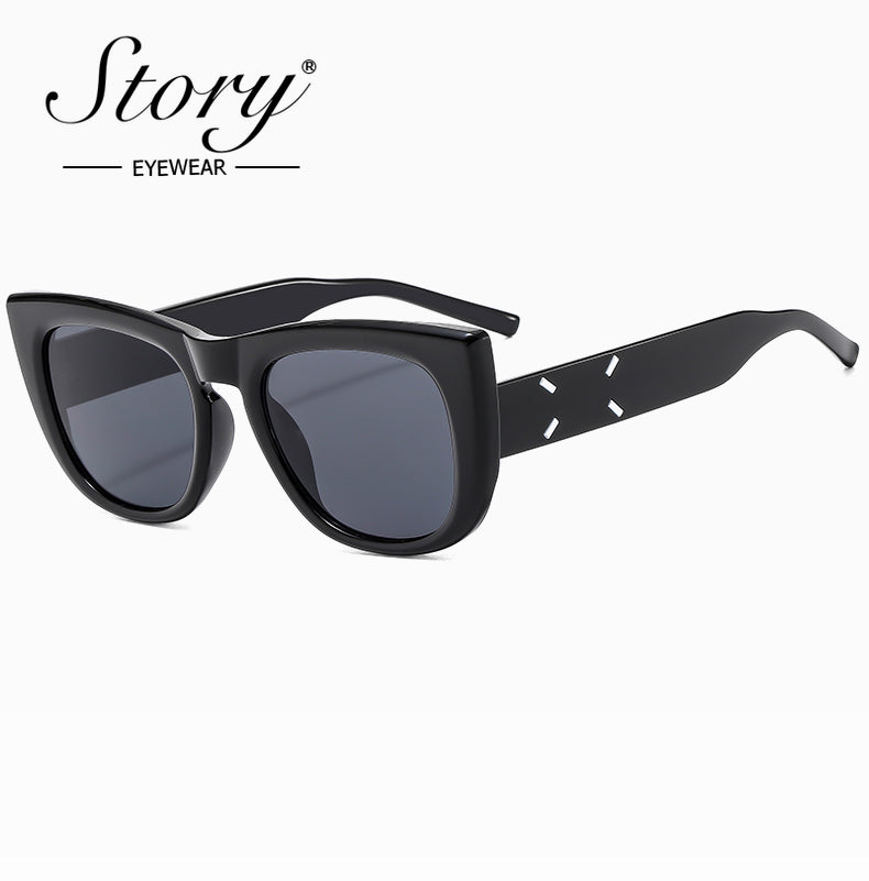 2024 New Street Shooting American Cute Cat Eye Sunshade Sunglasses Women's & Men's