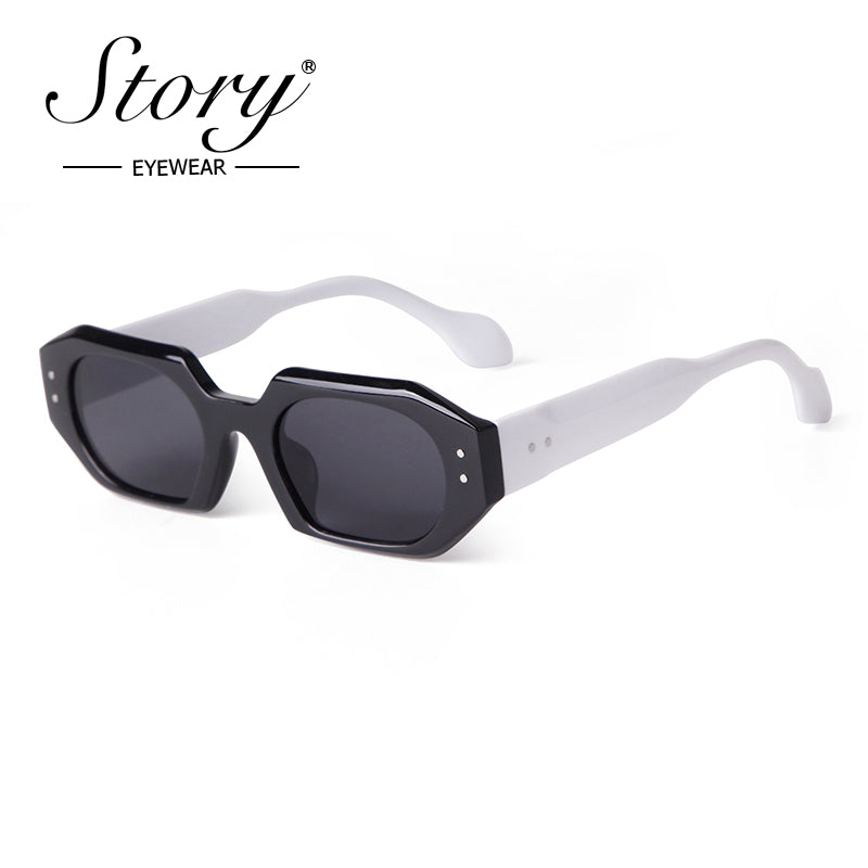 2024 new street photo polygonal UV resistant sunglasses,sweet and cool hip-hop style sunglasses