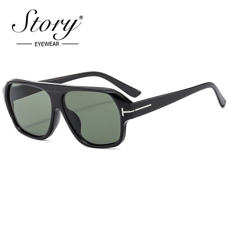 2024 Vintage women's sunglasses T-box sunglasses, trendy glasses for men