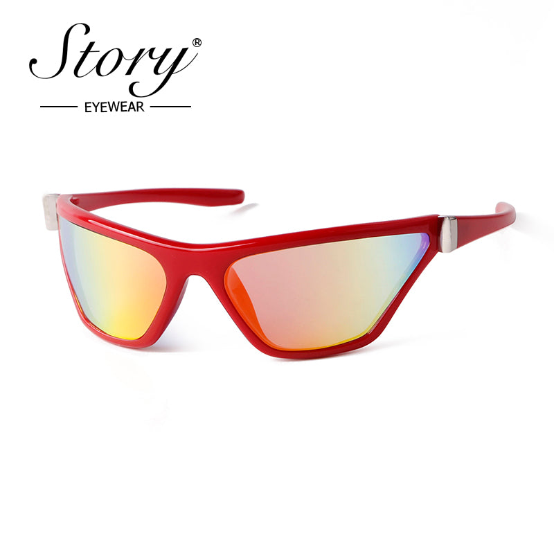 2024 New Celebrity Same Style Fashion Cat Eye Trendy Sunglasses Outdoor Cycling Personalized Fashion Sports Goggles