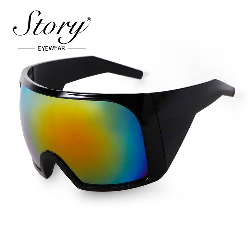 2024 Outdoor Sports Cycling conjoined Colorful Windproof Sunglasses,Fashion Personality