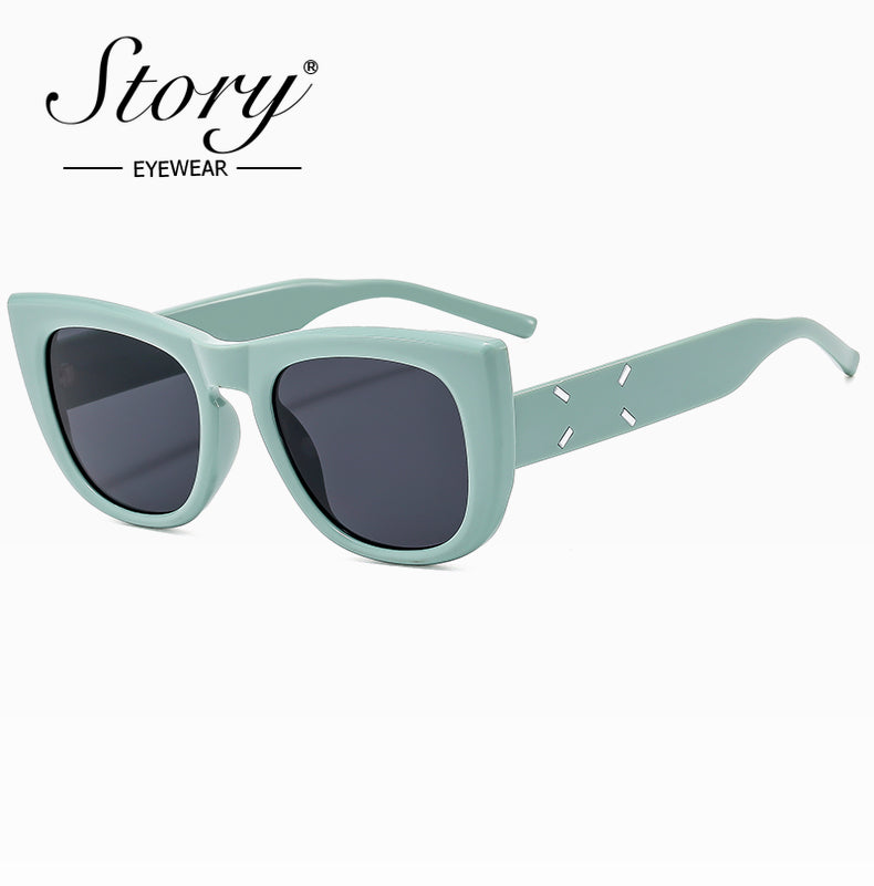 2024 New Street Shooting American Cute Cat Eye Sunshade Sunglasses Women's & Men's
