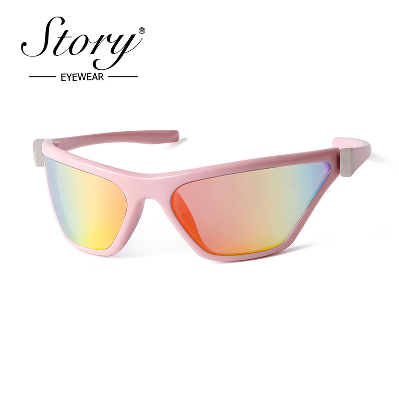 2024 New Celebrity Same Style Fashion Cat Eye Trendy Sunglasses Outdoor Cycling Personalized Fashion Sports Goggles