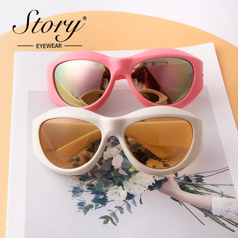2024 Hot Selling Large Frame Sunglasses for Men, Steampunk Style, Sports Sunshade, Cycling Sunglasses