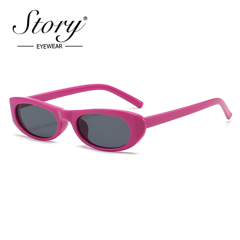 Fashion Versatile  Elliptical Sunglasses 2024 Personalized Small Frame  Sunglasses
