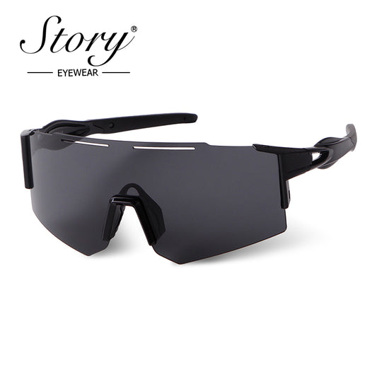 2024 New cycling sunglasses, sports sunglasses, windproof and trendy outdoor sports glasses