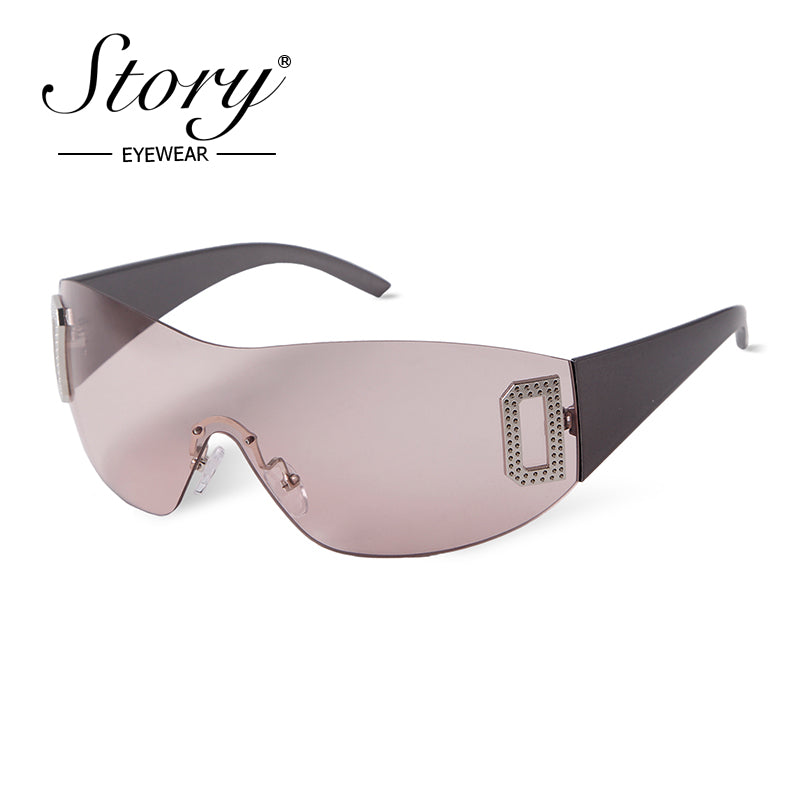 Sports sunglasses,Fashion integrated large frame goggles, personalized sunglasses for women