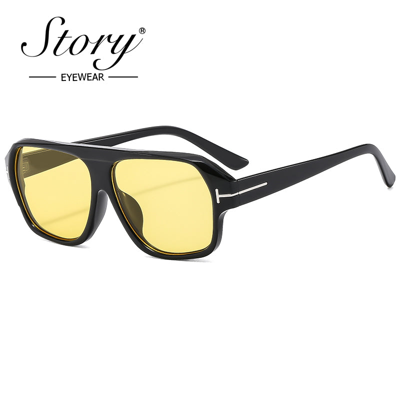 2024 Vintage women's sunglasses T-box sunglasses, trendy glasses for men
