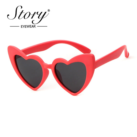 New Children's Sunglasses Retro Personalized Polarized Sunglasses Fashion Love Shaped Children's Sunglasses