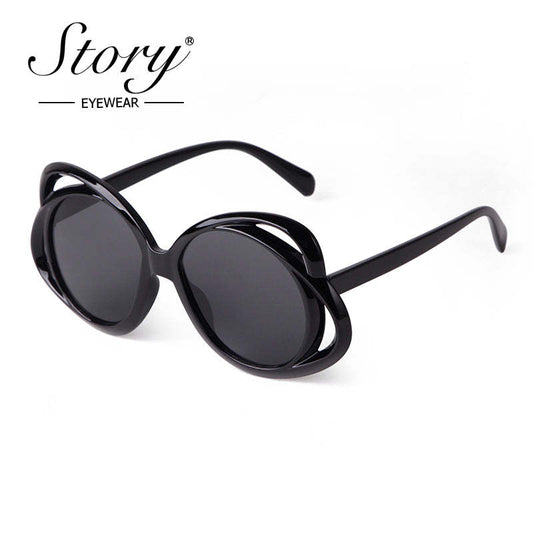 Butterfly Frame Female Sunglasses,Cute Girls Clock in and Take Photos Sunglasses,Hip Hop Sweet Cool Personality anime Sunglasses