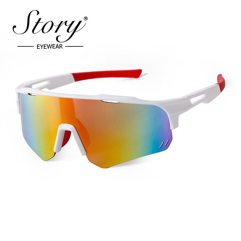 4 New Outdoor Sports Sunglasses for Men and Women, Fashionable Colorful Windproof Riding Glasses, UV Protection Sunglasses