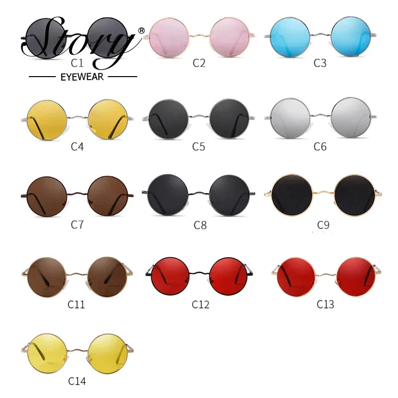 Round Polarized UV400 Vintage Circle Frame SunGlasses Women & Men