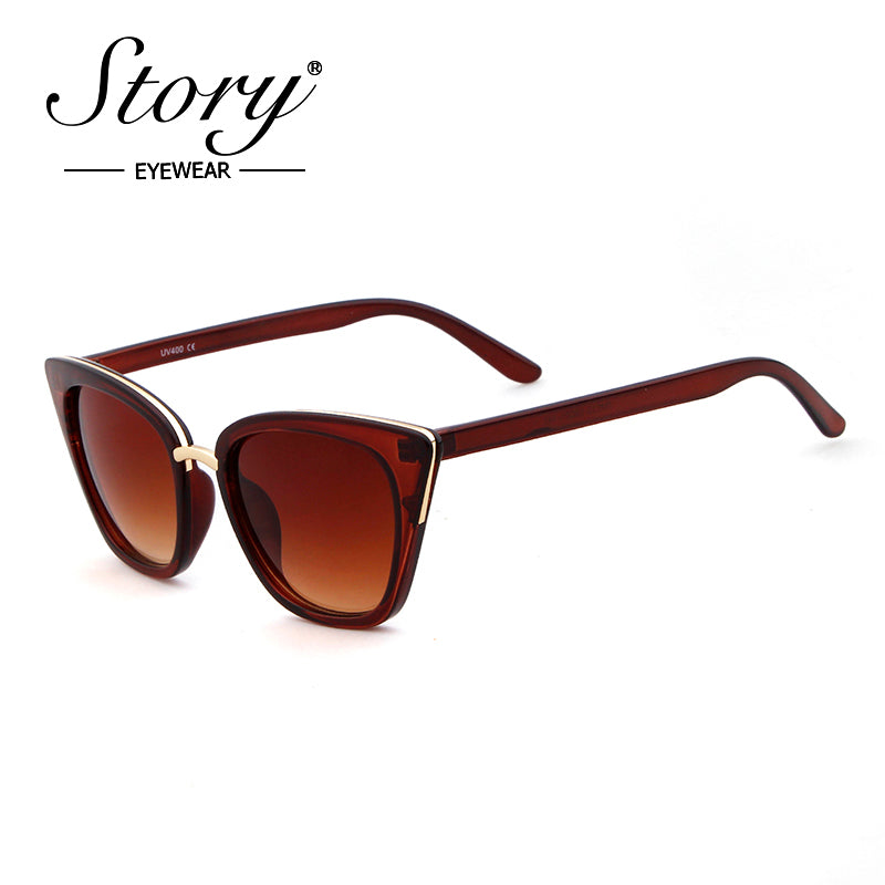 STORY Cat Eye Drop Sunglasses Women Sun Glasses uv400