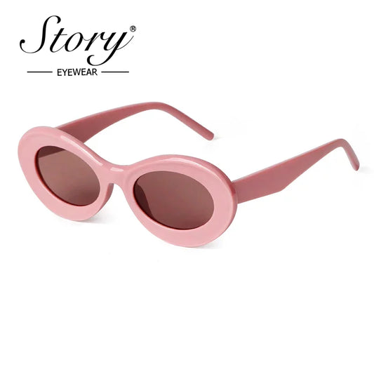 Trend Oval Sunglasses Women Retro  SunGlasses UV400