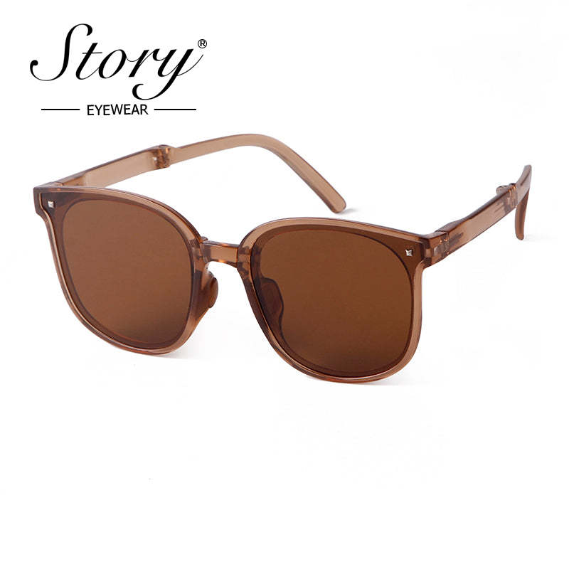 2024 New Polarized Folding Sunglasses ,Fashion Retro Sunscreen Folding Sunglasses for Women