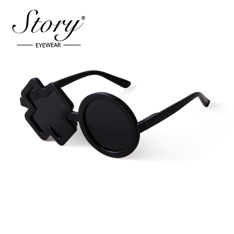 Round Frame Flower Petal Sunflower Glasses, Comfortable Colorful Children's Sunglasses