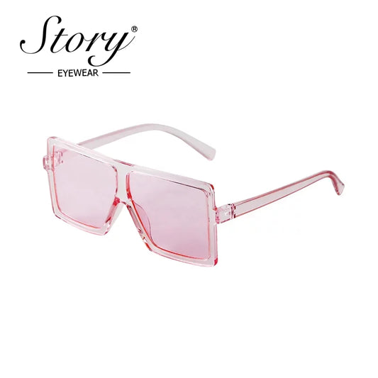 Oversized Kids Sunglasses Vintage Square Sun Glasses Leopard Frame Shade