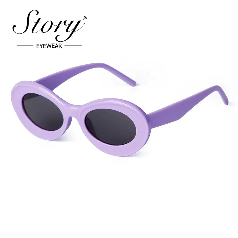 Trend Oval Sunglasses Women Retro  SunGlasses UV400
