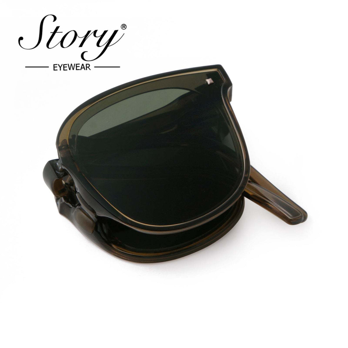 2024 New Polarized Folding Sunglasses ,Fashion Retro Sunscreen Folding Sunglasses for Women