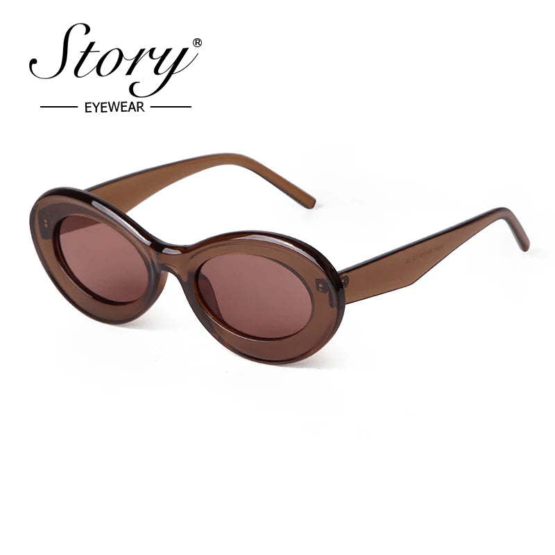 Trend Oval Sunglasses Women Retro  SunGlasses UV400