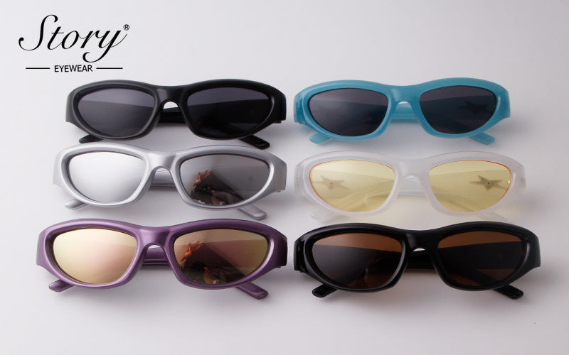 Fashion Cat's Eye Sunglasses Personalized Five pointed Star   Cycling Sports Sunglasses Female