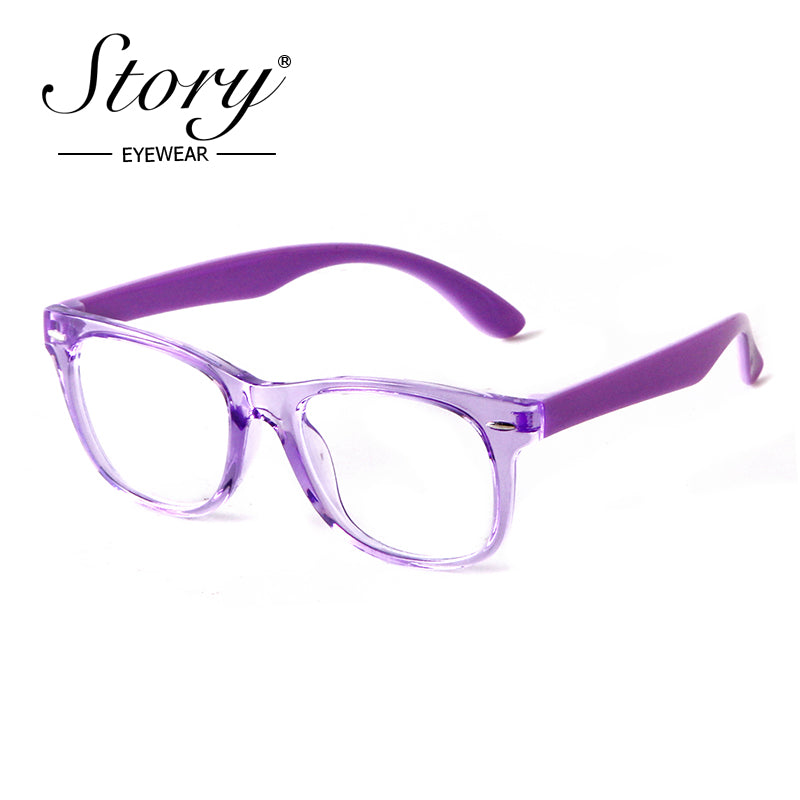 2024 New Fashionable Hot Selling Combination Color Children's Day Glasses TR90 Transparent Color Versatile Trend Casual Flat Mirror Factory Direct Sales