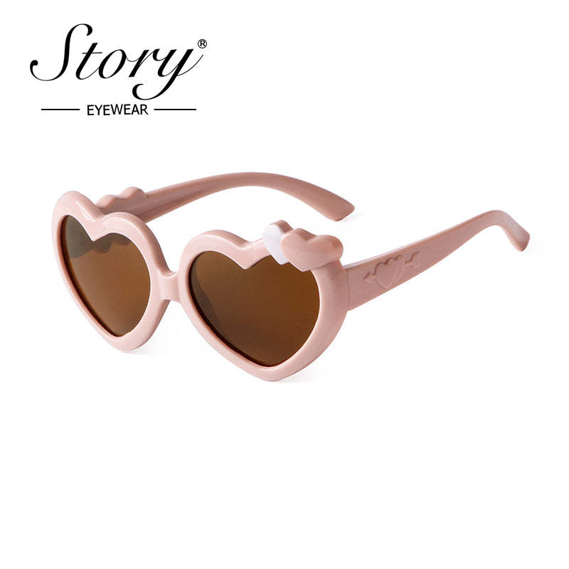 2024 New Universal Cartoon for Boys and Girls Fashion Love Polarized Sunglasses,Fashion  Style Sunglasses