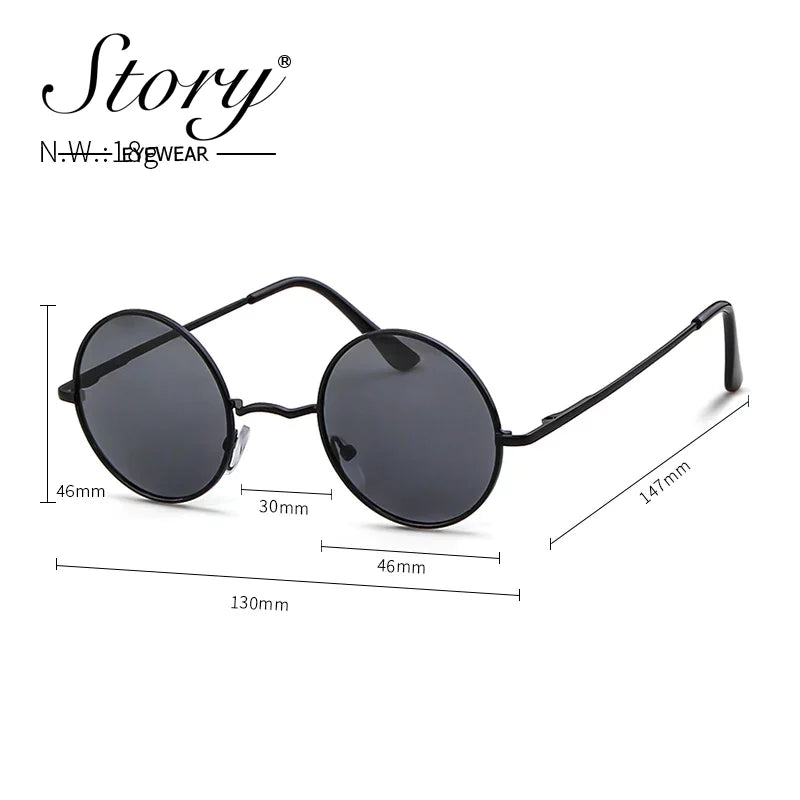 Round Polarized UV400 Vintage Circle Frame SunGlasses Women & Men
