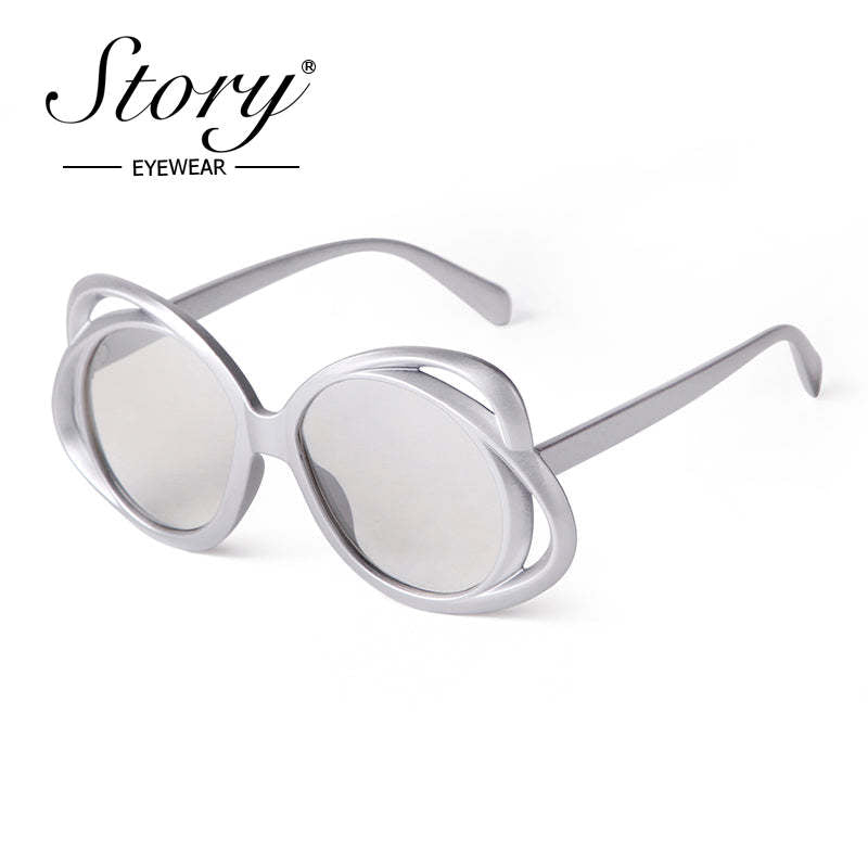 Butterfly Frame Female Sunglasses,Cute Girls Clock in and Take Photos Sunglasses,Hip Hop Sweet Cool Personality anime Sunglasses