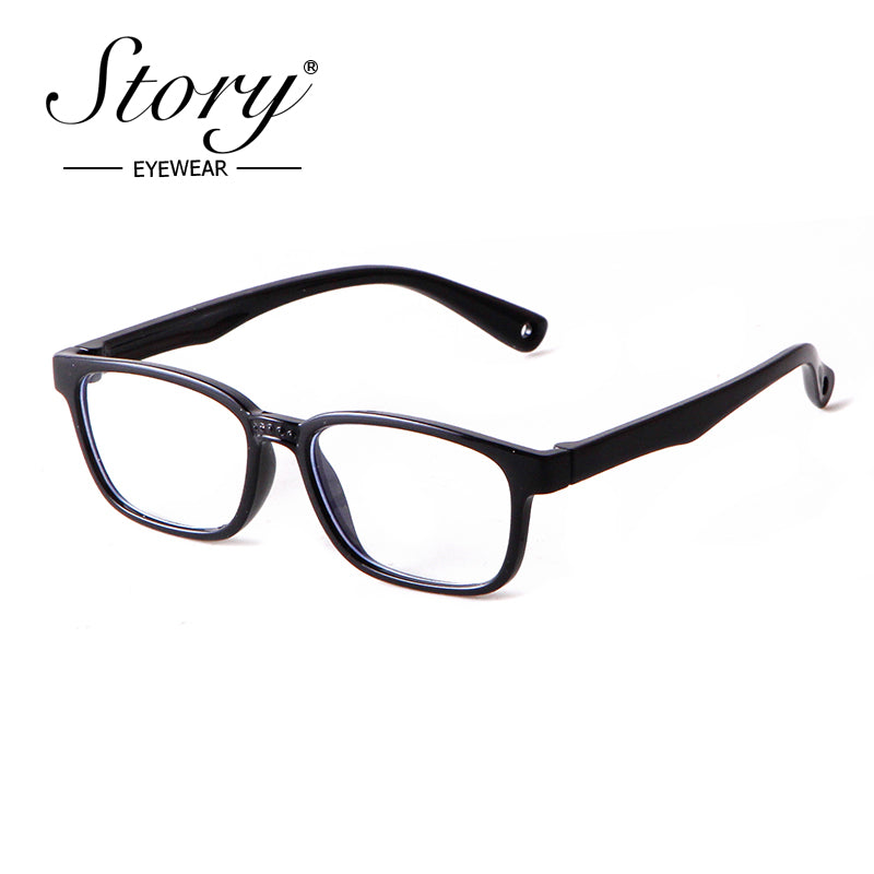 Versatile Eye Protection,Can Be Paired with Myopia Glasses,Children's Anti Blue Light Flat Light Glasses,TR90 Silicone Material