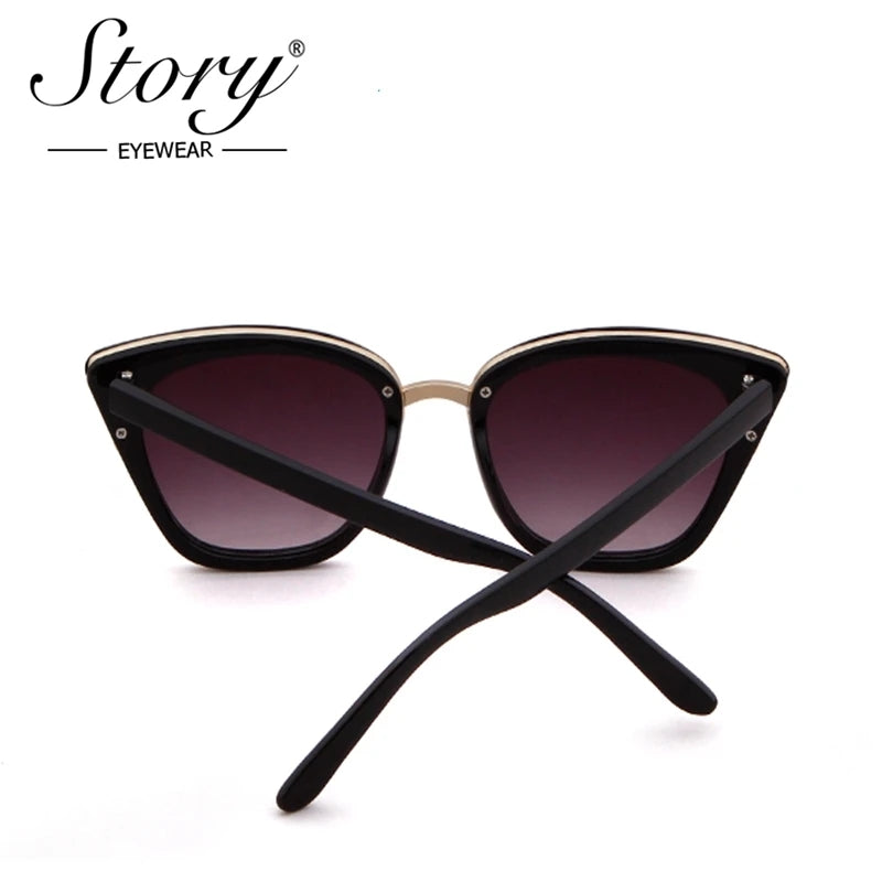 STORY Cat Eye Drop Sunglasses Women Sun Glasses uv400